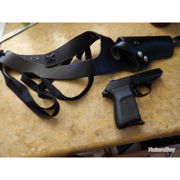holster �tui cuir 6.35 7.65  d �paule 32 acp