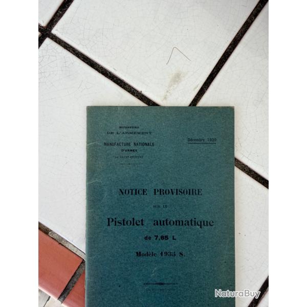 Unique Notice Provisoire pour le PA  35S  dat�e de D�cembre 39 .