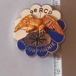 Insigne de la 1&egrave;re compagnie du 9&egrave;me r&eacute;giment de chasseurs parachutistes (9&egrave;me RCP)