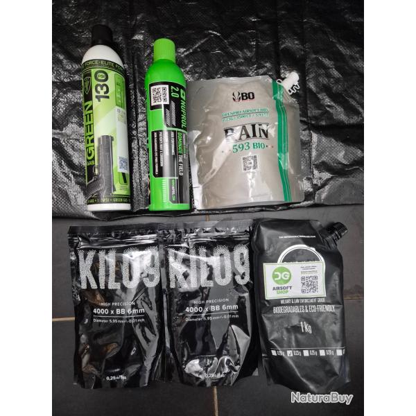 Lot billes et gaz airsoft