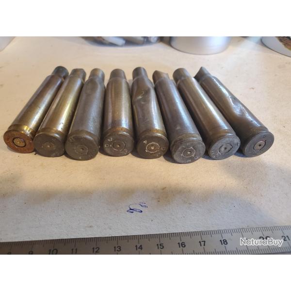 Lot de 8 Douilles 12.7 inertes