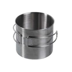 Tasse en acier inoxydable avec anse en fil m&eacute;tallique 800 ml