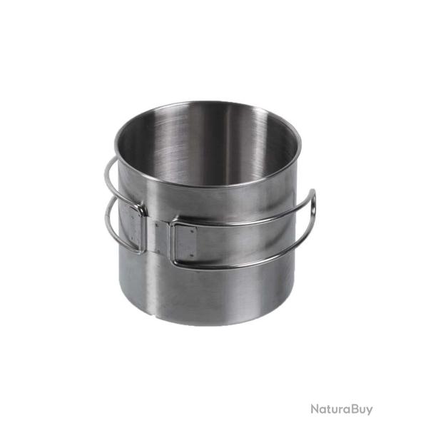 Tasse en acier inoxydable avec anse en fil m�tallique 800 ml
