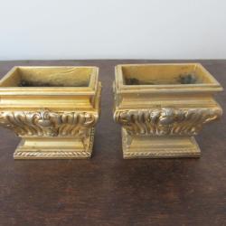 Urnes en bronze dor&eacute; sign&eacute;es Eug&egrave;ne Cornu - 1875