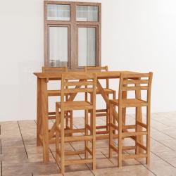 Ensemble de bar d'ext&eacute;rieur 5 pcs Bois d'acacia massif