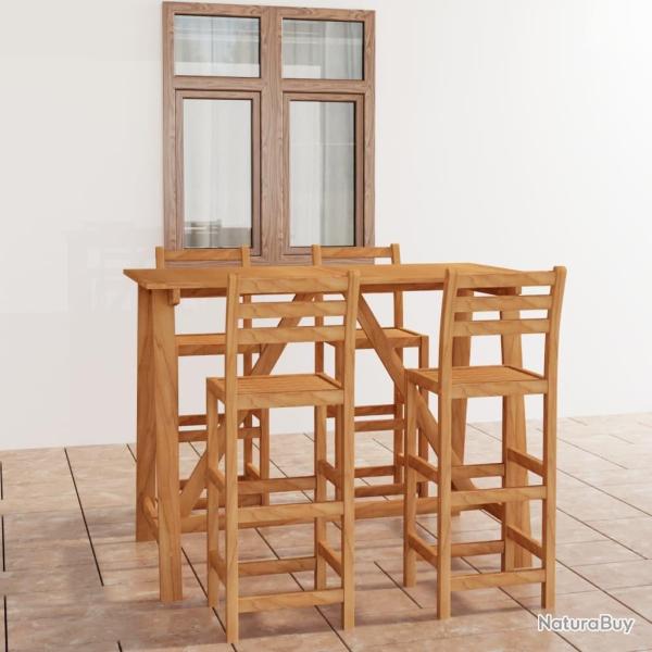 Ensemble de bar d'ext�rieur 5 pcs Bois d'acacia massif