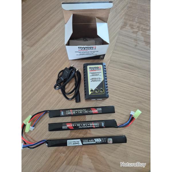 Chargeur et batteries airsoft