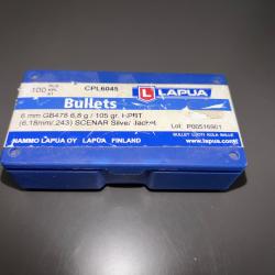 LOT DE 40 ogives lapua 6mm HPBT 105GR