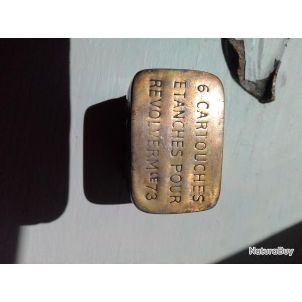Boite laiton 6 cartouches �tanches pour revolver 1873