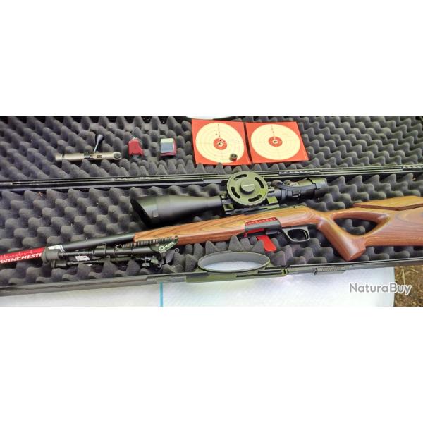 Vds WINCHESTER XPERT THUMBHOLE 56 cm, 22LR, canon semi-lourd filet�, chambre demi match BENTZ.