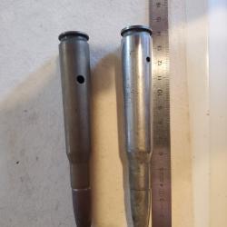 Lot de 2 munitions neutralis&eacute;es 12.7