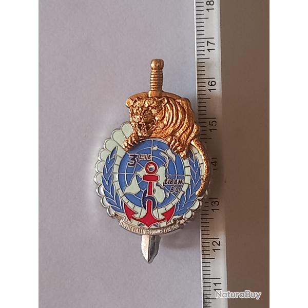 Insigne de la 3�me compagnie du 6�me RPIMa - Liban (1980) - Matricul�