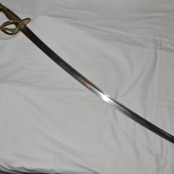 SABRE OFFICIER CAVALERIE LEGERE M.1822-CHATELLERAULT 1877-HUSSARD-CHASSEUR-SPAHIS-3&deg; REP-GUERRE 1914
