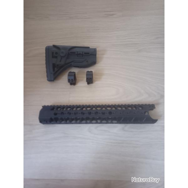 Pack garde main, crosse tactique ar15