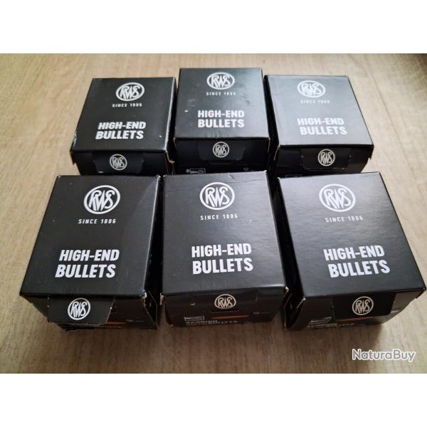 Lot de 300 Projectiles RWS Scorion Diam�tre 308 en 168 gr HPBT Match - 6 Bo�tes Neuves