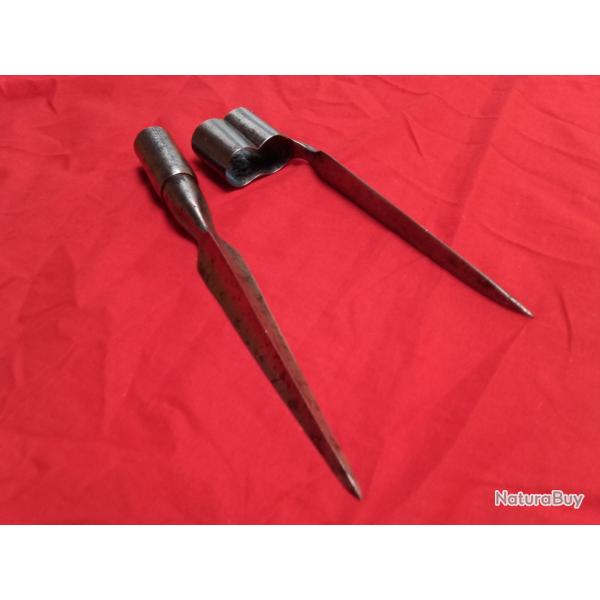 ba�onnette pour pistolet � coffre � silex