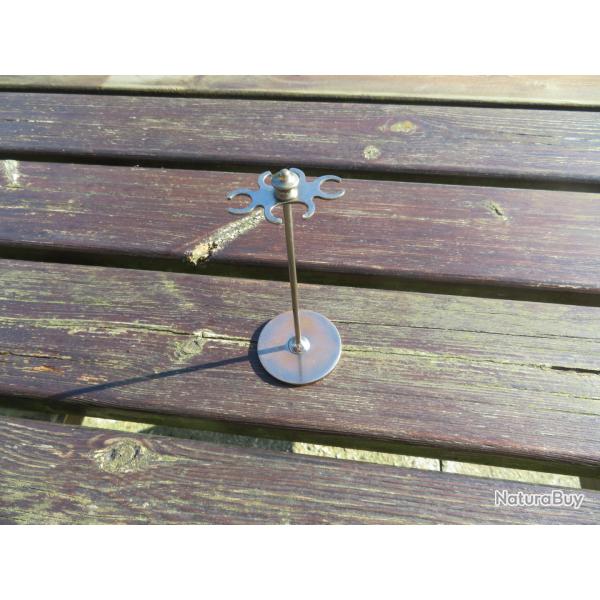 VINTAGE - Ancien support en m�tal argent� pour Rasoirs/Blaireaux - FRANCE (Vers 1940-50)