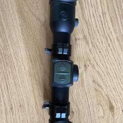 Aimpoint H30L + colliers Warne amovible &laquo;&nbsp;bas&nbsp;&raquo; + bonettes flip up