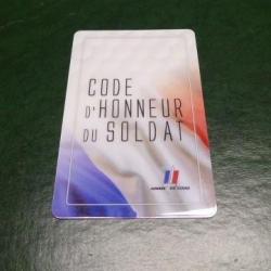 CARTE PLASTIQUE NEUVE LE CODE DU SOLDAT ARMEE DE TERRE