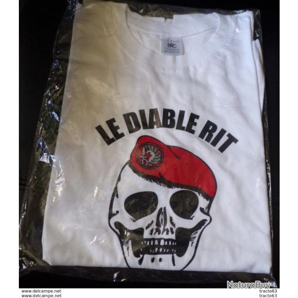 PARACHUTISTES : TEE SHIRT LE DIABLE RIT AVEC NOUS DES TROUPES DE PARACHUTISTES  �,TAILLE DISPONIBLE