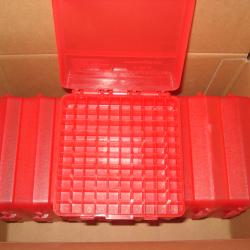 Lot de 8 boites MTM 100 cases pour 9x19,380 acp,...occasion en bon &eacute;tat