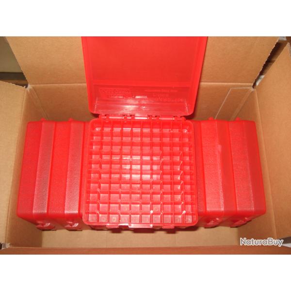 Lot de 8 boites MTM 100 cases pour 9x19,380 acp,...occasion en bon �tat