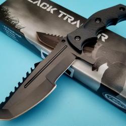 Couteau Rite Edge Tactical Tanto Lame Acier Inox Blackwash Manche ABS Etui Nylon 48bk