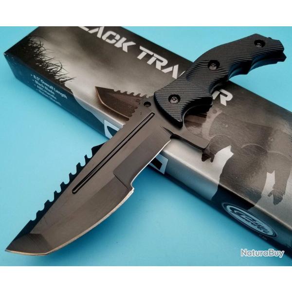 Couteau Rite Edge Tactical Tanto Lame Acier Inox Blackwash Manche ABS Etui Nylon 48bk