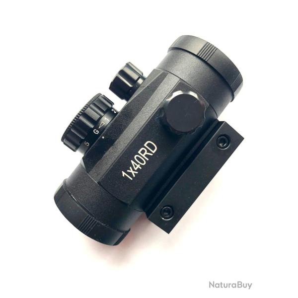 Viseur point rouge Red Dot 1x40 RD - R�ticule rouge et vert - Aluminium - Rail Picatinny 22 mm