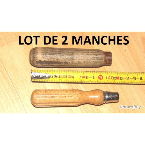 lot de 2 manches bois pour lime etc.....- VENDU PAR JEPERCUTE (a7306)