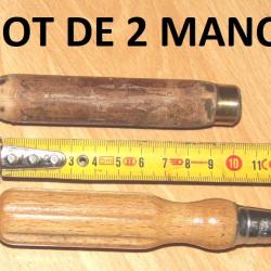 lot de 2 manches bois pour lime etc.....- VENDU PAR JEPERCUTE (a7308)