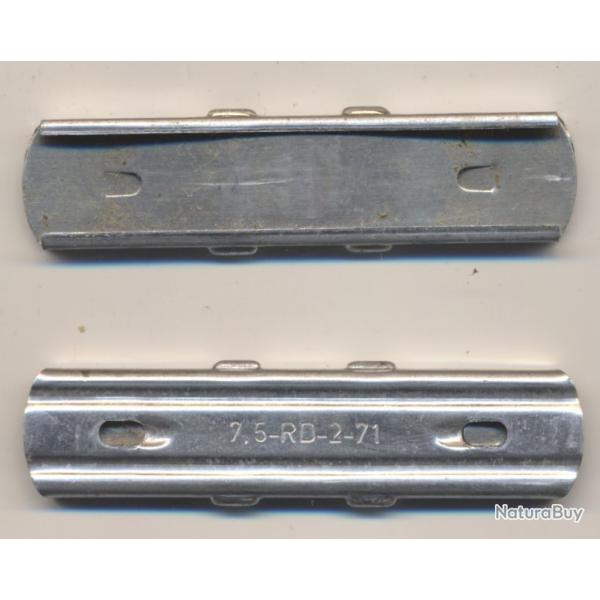 12673- UN CLIP - LAME CHARGEUR 7,5x54 RD par MAS POST WAR divers marquages