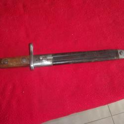 Baionnette WWl a identifier dat&eacute; 1896