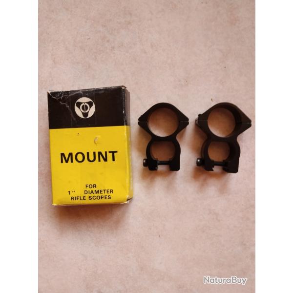 A SAISIR - Colliers de montage pour lunette de 25.4mm sur embase de 11mm NEUFS