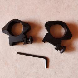 A SAISIR - Colliers de montage bas pour lunette de 25.4 mm sur embase de 21mm NEUFS
