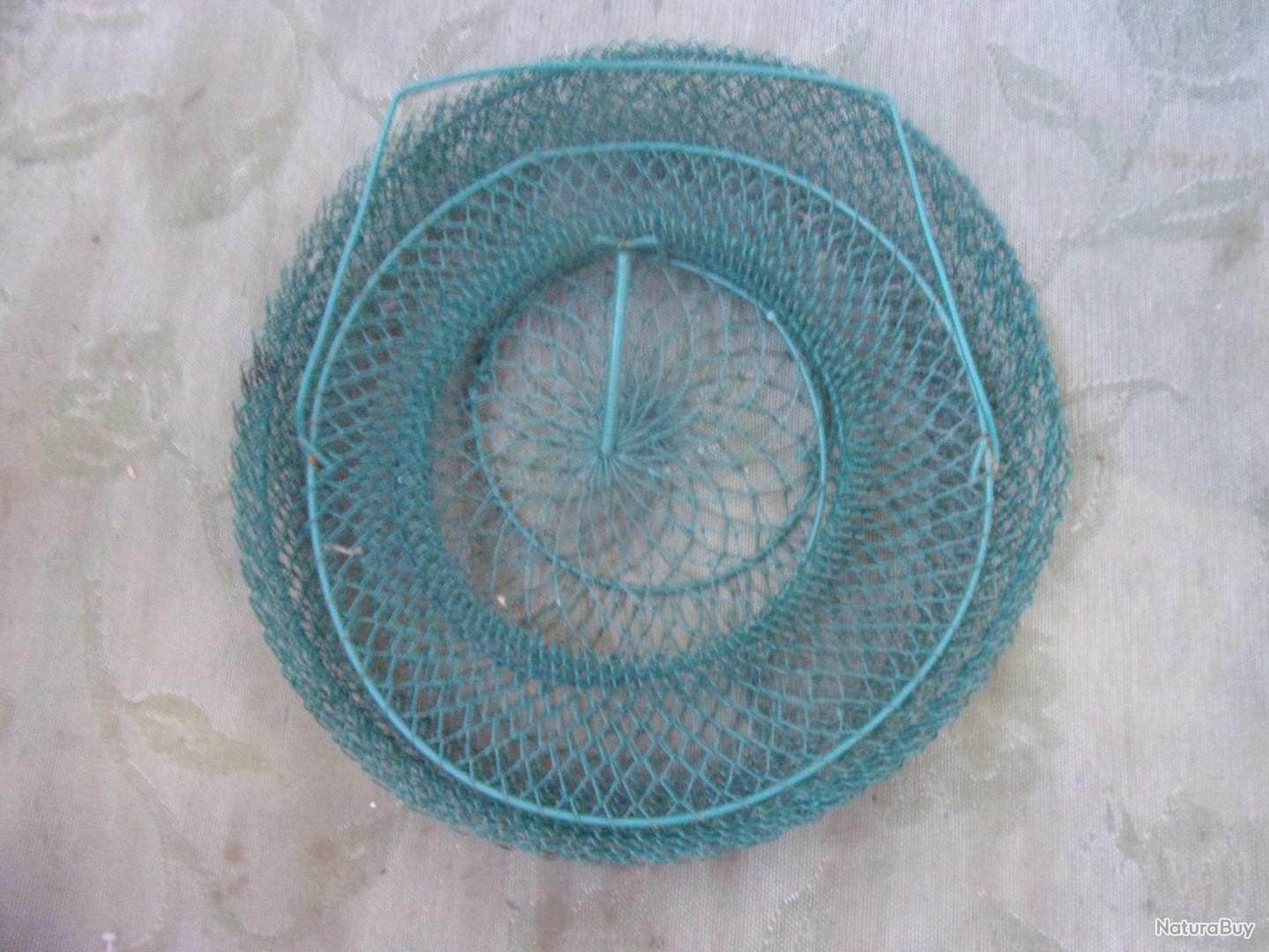 Bourriche Ronde Métal WATER QUEEN – 30x40 Cm, Maille 7mm, Pour Garder Vos Poissons