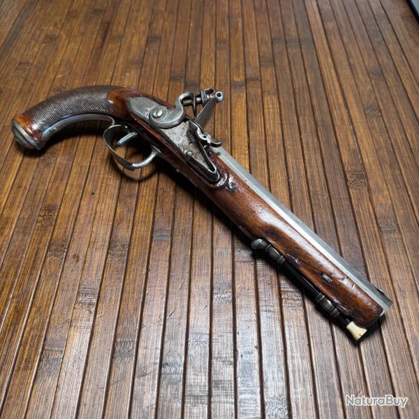 GRAND PISTOLET A SILEX D'OFFICIER CANON RAY�