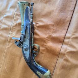 gros pistolet tromblon de marine a silex .