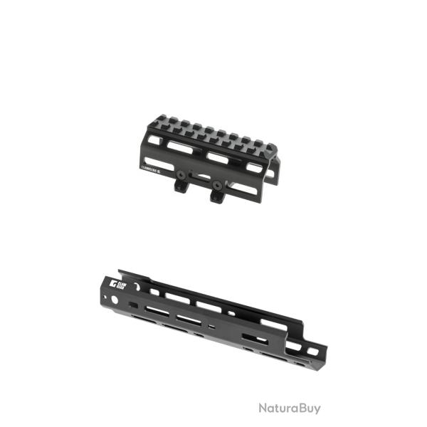Garde-main AK47 CLAWGEAR Medium Slick M-LOCK + gaz Tube Cover avec rail Picatinny