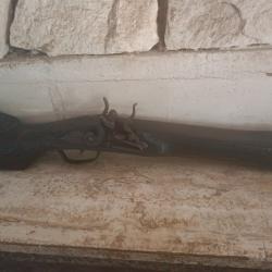 Tromblon arabe de traite a silex , belle piece