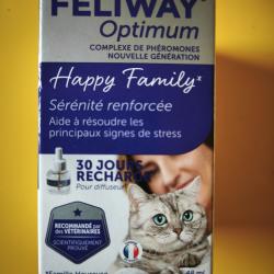 Feliway Optimum Ph&eacute;romones V&eacute;t&eacute;rinaire lot de 1 recharges 30 Jours - Neuf Scell&eacute;