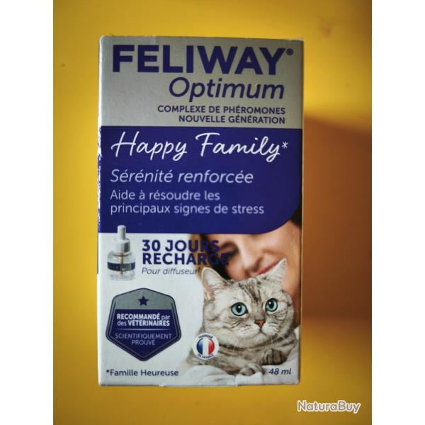 Feliway Optimum Ph�romones V�t�rinaire lot de 1 recharges 30 Jours - Neuf Scell�