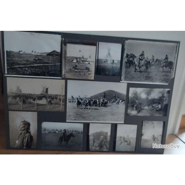 DOUZE PHOTOS D' EPOQUE 1880-1905 de sc�nes de vie des INDIENS