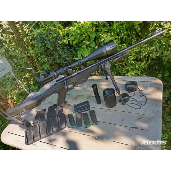 Carabine � verrou Citadel TRAKR 22Lr + bipeds + RDS sapl N2 + 6 chargeurs + lunette 6-24x50 Cvlife