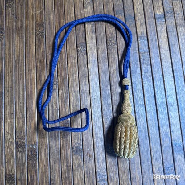 DRAGONNE EN CANNETILLE DOREE POUR SABRE FRANCAIS OFFICIER MODELE 1822 1845 1882 OFFICIER INFANTERIE