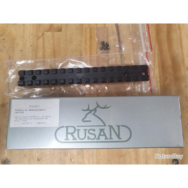 rail PICATINNY en acier RUSAN pour carabine WEATHERBY mod�le MK V