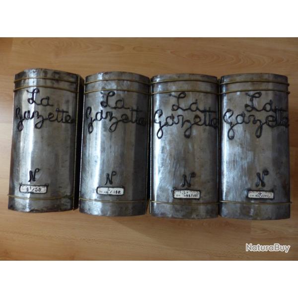 4 boites en m�tal pour Gazettes des armes