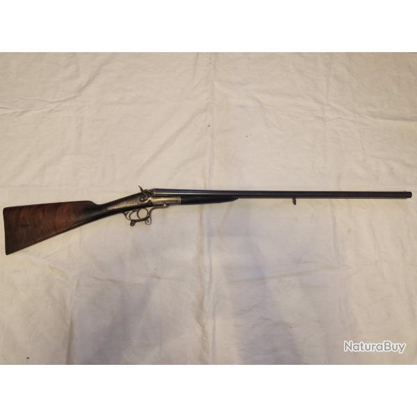 Fusil juxtapos� � chiens ext�rieurs et percussion centrale cal. 16/65 �prouv� PM