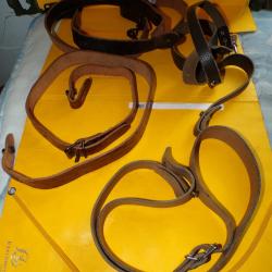 LOT DE 4 SANGLES EN CUIR   ,  ETAT VOIR PHOTO . POUR TOUT RENSEIGNEMENT ME CONTACTER. REGARDEZ MES A