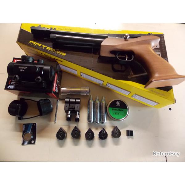 Pistolet ARTEMIS CP1M CO2 , 4,5 mm , Plomb , + Accessoires en Tr�s Bon Etat .